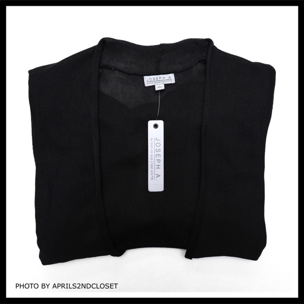 BLACK CARDIGAN DUSTER CARDI A3C - Picture 6 of 8